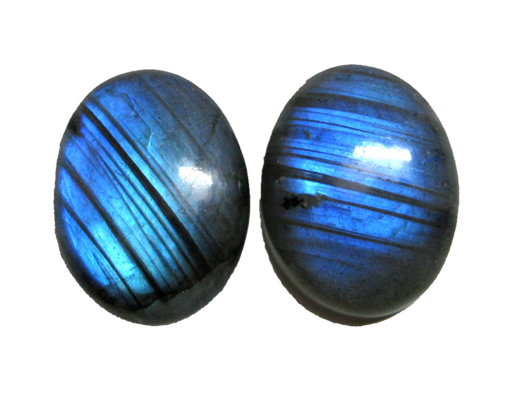 Blue Fire Labradorite Gemstone pair