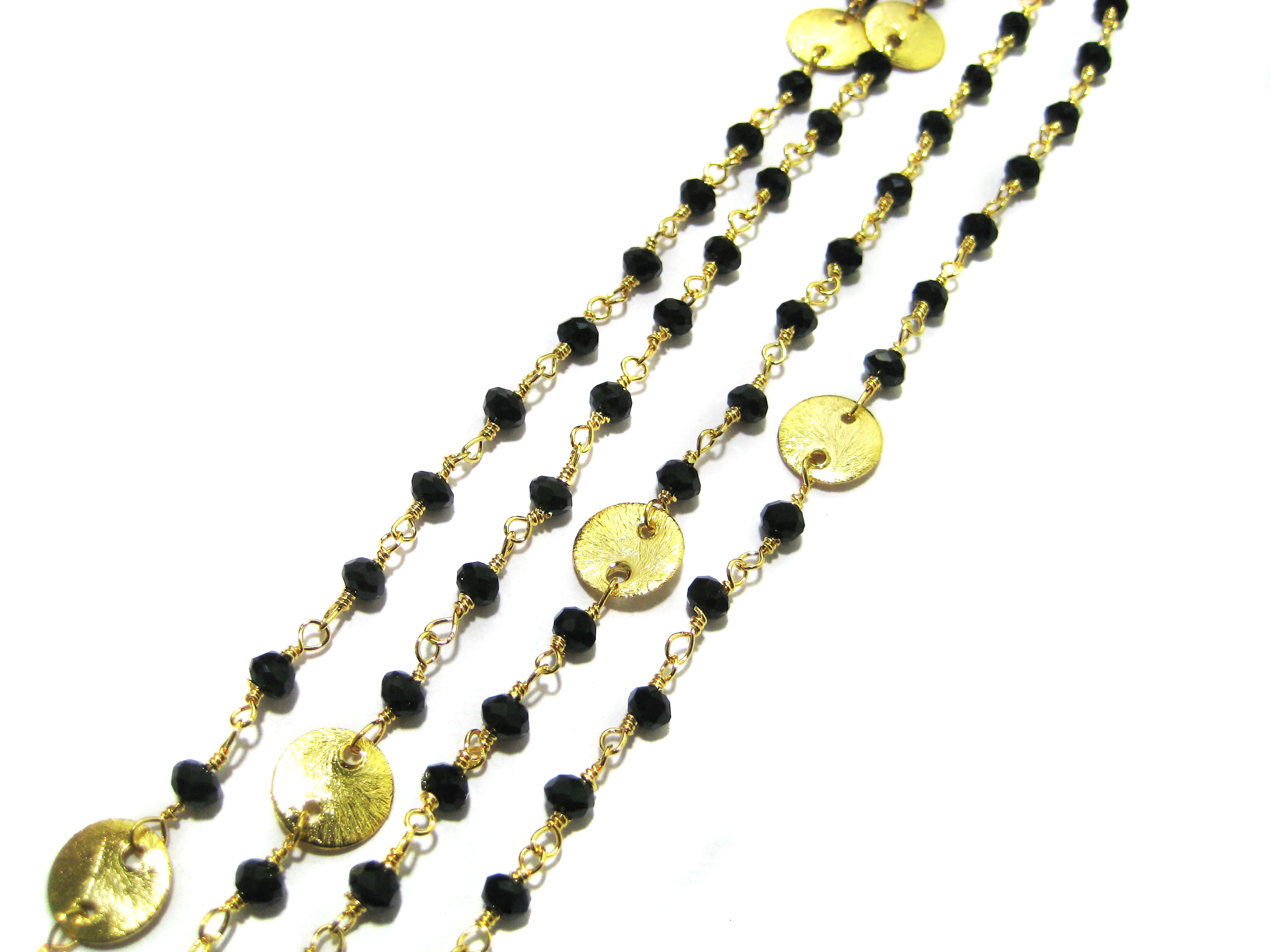 Gold Plated Faceted Beaded Chain
